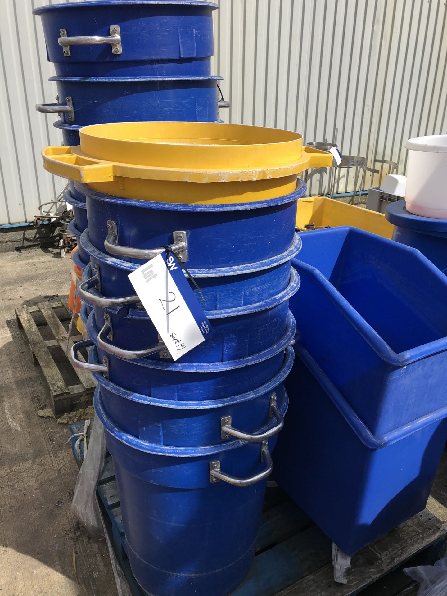 Four Pallets of Plastic Bin Buckets, lift out charge - £50