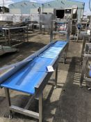 Roller Conveyor, approx. 3.1m long x 450mm wide x 70cm high, lift out charge - £20