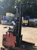 BT LSR 1200/3 1200kg Reach Truck, serial no. 933158, year of manufacture 2000, lift out charge - £