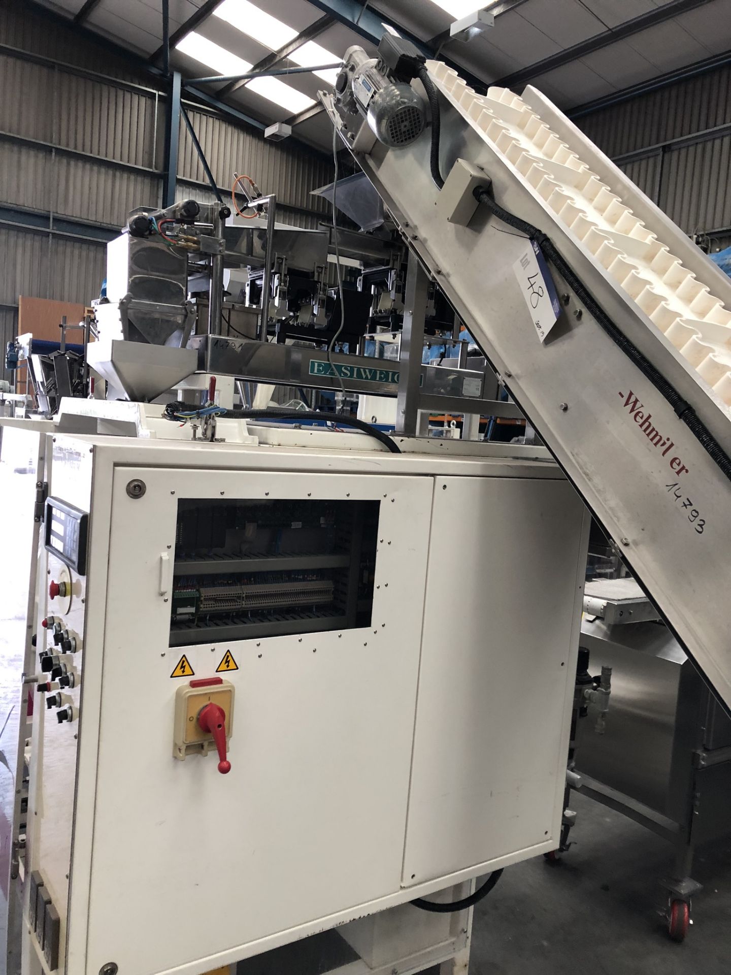 Hayssen Ultima 40E FORM, FILL AND SEAL BAGGING LINE, with four filling tubes, 50mm, 90mm, 130mm, and - Image 9 of 16