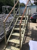 Herbert Seven Step Inspection Stand, approx. 3.4m x 1m wide x 2.5m high and Ladder, lift out