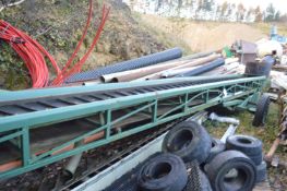 MOBILE CHEVRON TROUGH BELT LOADING CONVEYOR, appro