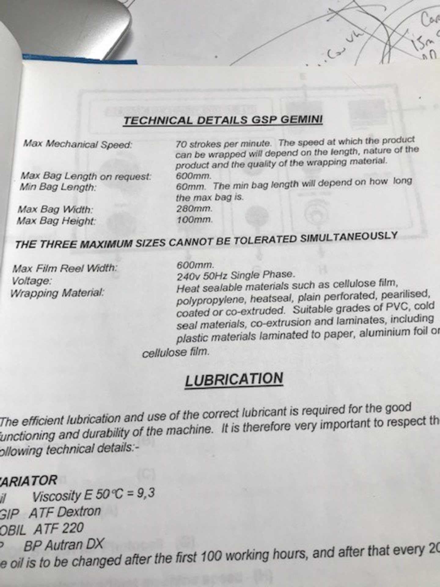 Adpak GEMINI GSP FLOW WRAPPER, vendor comments - w - Image 4 of 4