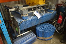 Stainless Steel Framed Plastic Slat Conveyor, appr