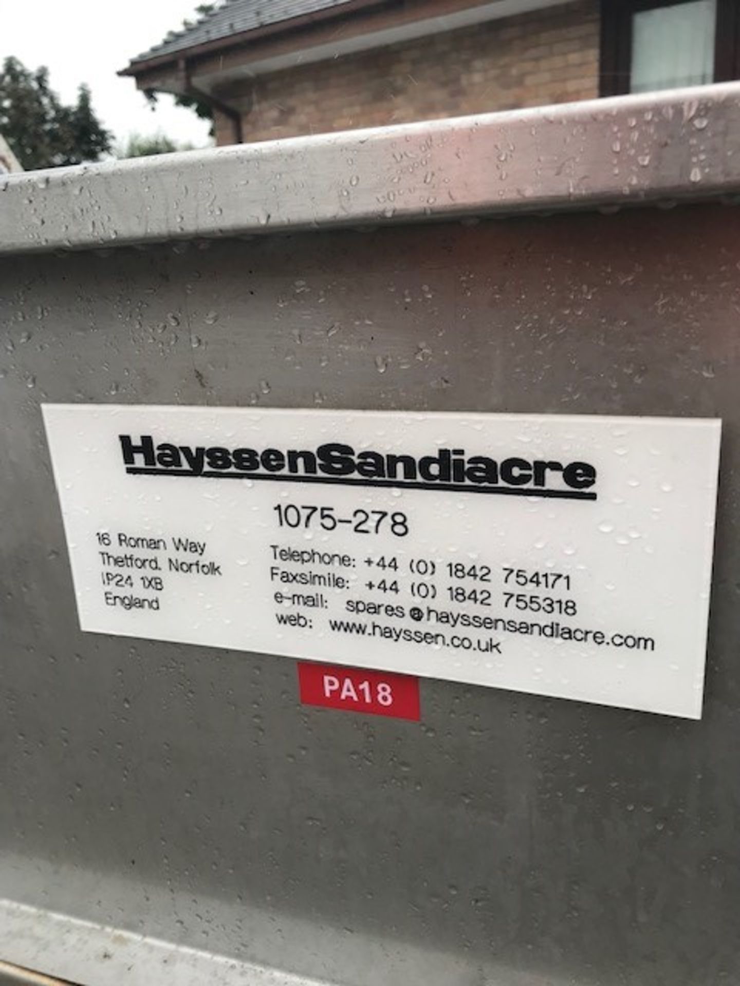 Hayseen Sandiacre SWAN NECK FEED CONVEYOR, serial - Image 3 of 7