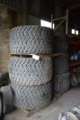 SIX FLOTATION TYRES, each understood to be Micheli