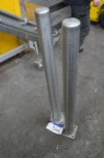 Two Stainless Steel Bollards, each approx. 1.2m hi