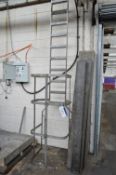 Ten Rise Stainless Steel Access Ladder, approx. 3.