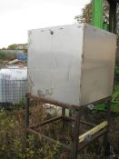 Open Topped Stainless Steel Tank, 1m x 1m x 1m, on