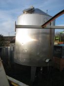 Jacketed Stainless Steel Mixing Tank, on legs with