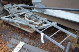 Galvanised Steel Ladder, approx. 2.5m high, lot lo