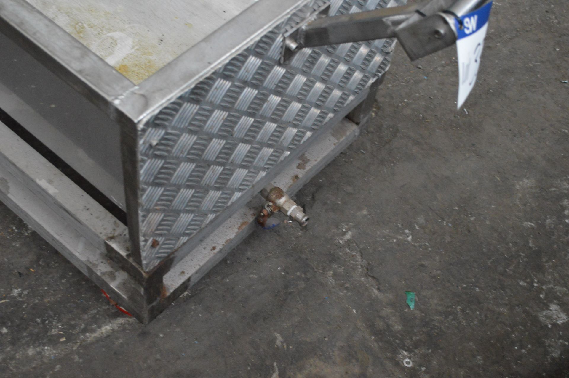 Mobile Stainless Steel Tank, approx. 1.2m x 600mm - Image 2 of 4