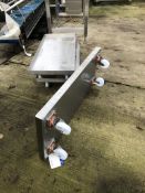 Three Stainless Steel Mobile Trays loading charge