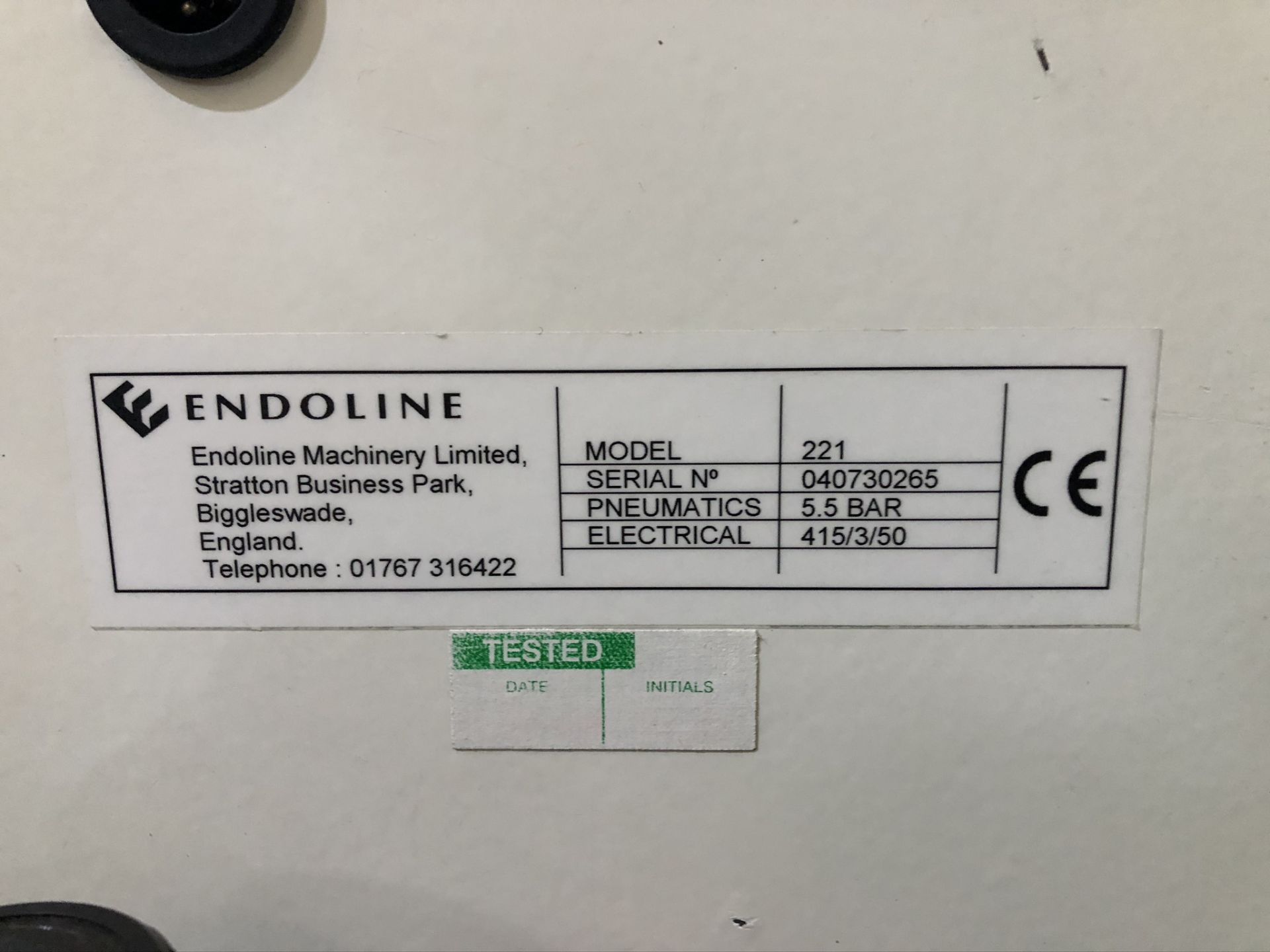 Endoline 221 Box Taper/ Erector, plant no. 53, dim - Image 5 of 6