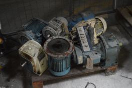 Electric Motors and Gear Boxes, on pallet (Note: T