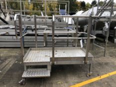 Mobile Two Rise Inspection Stand, with side rails,