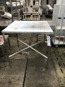 Plastic Topped Table, on stainless steel frame, di