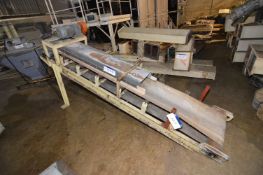 440mm Inclined Trough Belt Conveyor, approx. 3.1m long, with geared electric motor