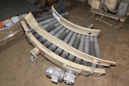 Powered Radius Roller Conveyor, each roller approx. 600mm wide