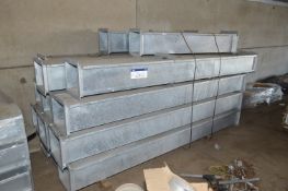 GALVANISED STEEL BELT & BUCKET ELEVATOR LEG SECTIONS, comprising galvanised head fitted geared motor