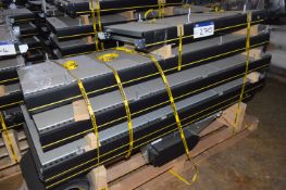 Interroll 590mm wide (on belt) FLAT BELT CONVEYOR, year of manufacture 2016, (unused), approx. 10m