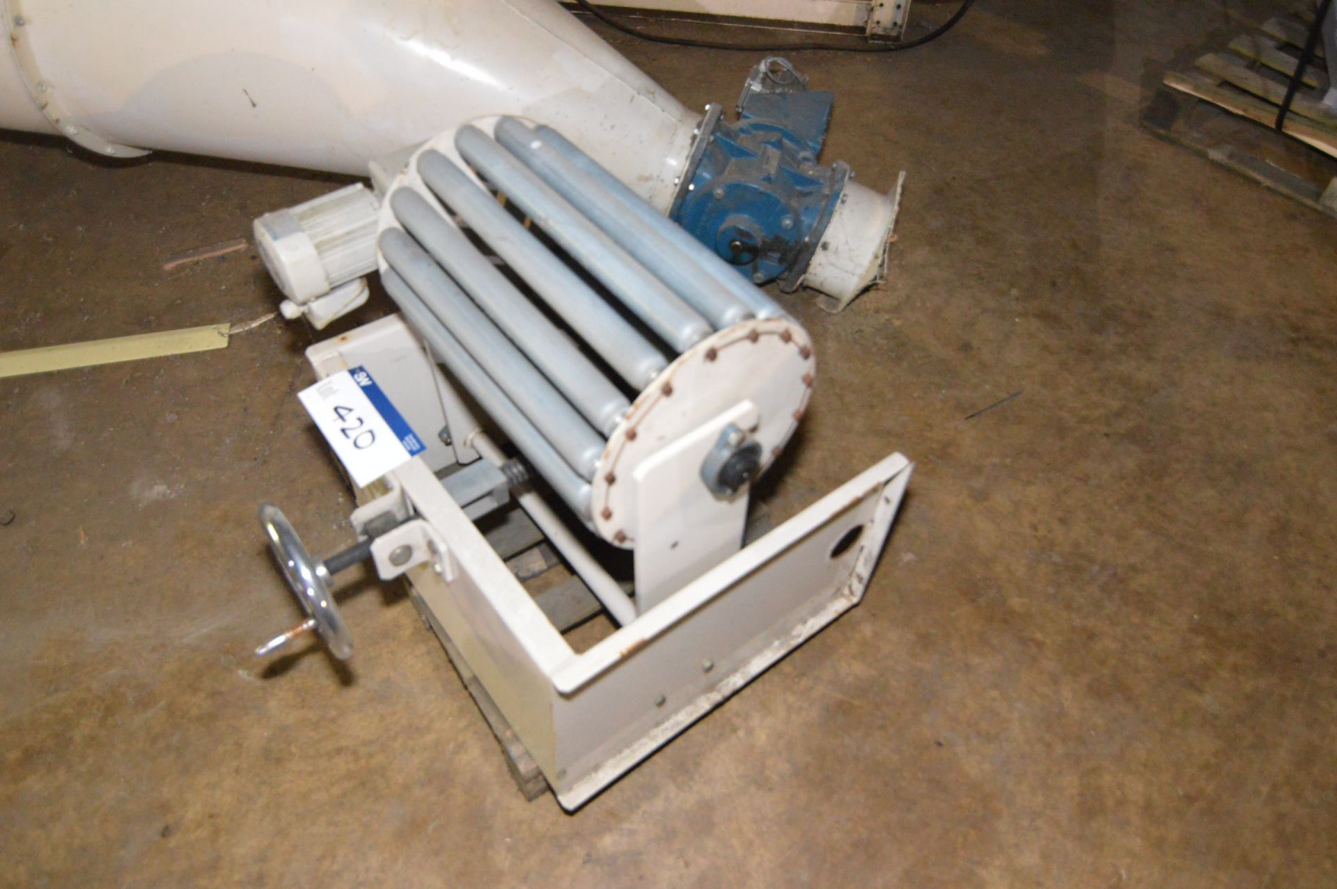 Rotary Roller Drum Drive, approx. 500mm wide on rollers, with geared electric motor drive