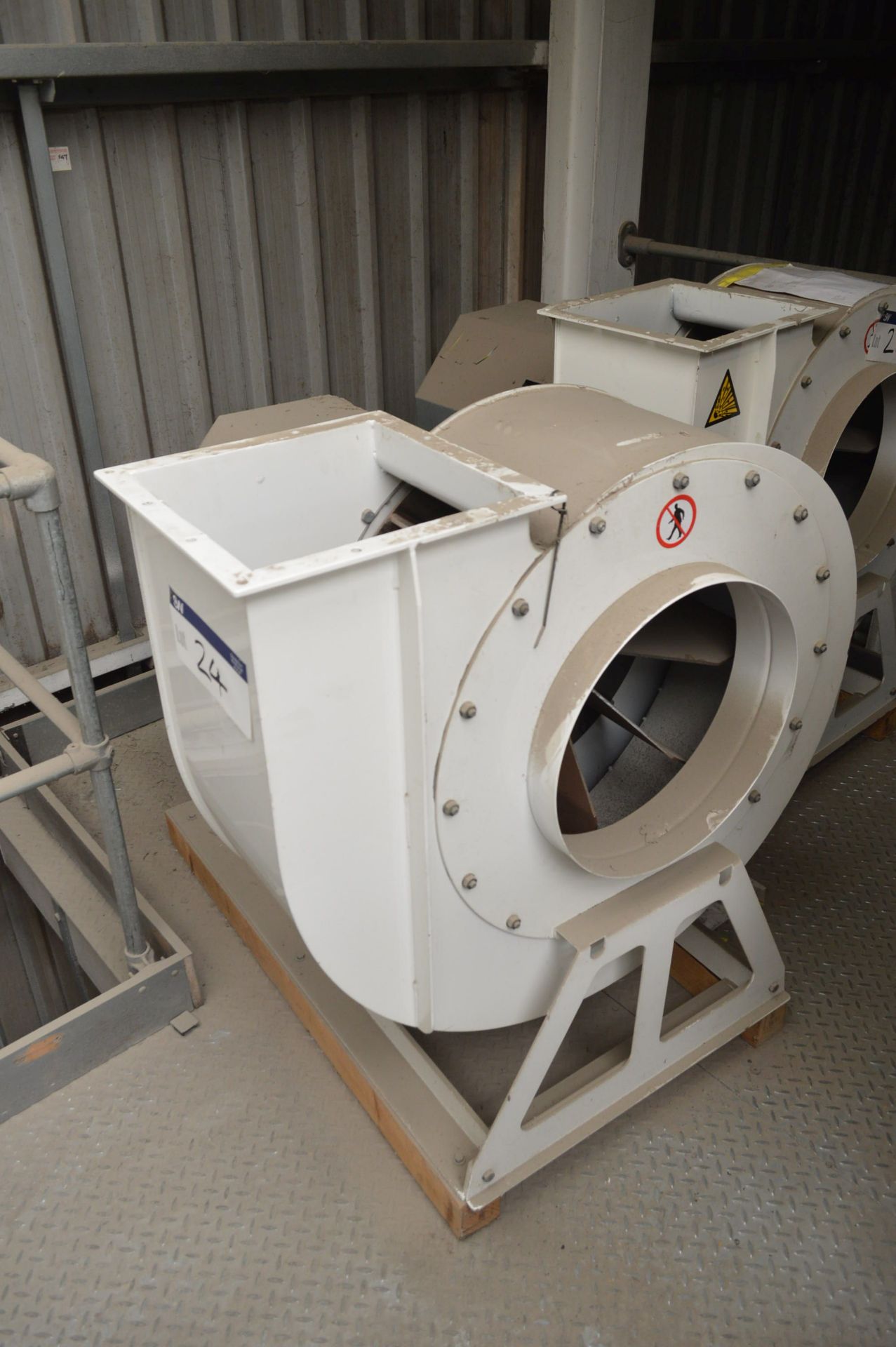 STEEL CASED CENTRIFUGAL FAN, (uninstalled/ unused), 800mm dia. x 250mm impellor, 440mm dia.