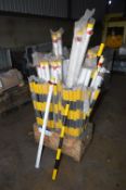 Plastic Barrier Poles, in timber crate