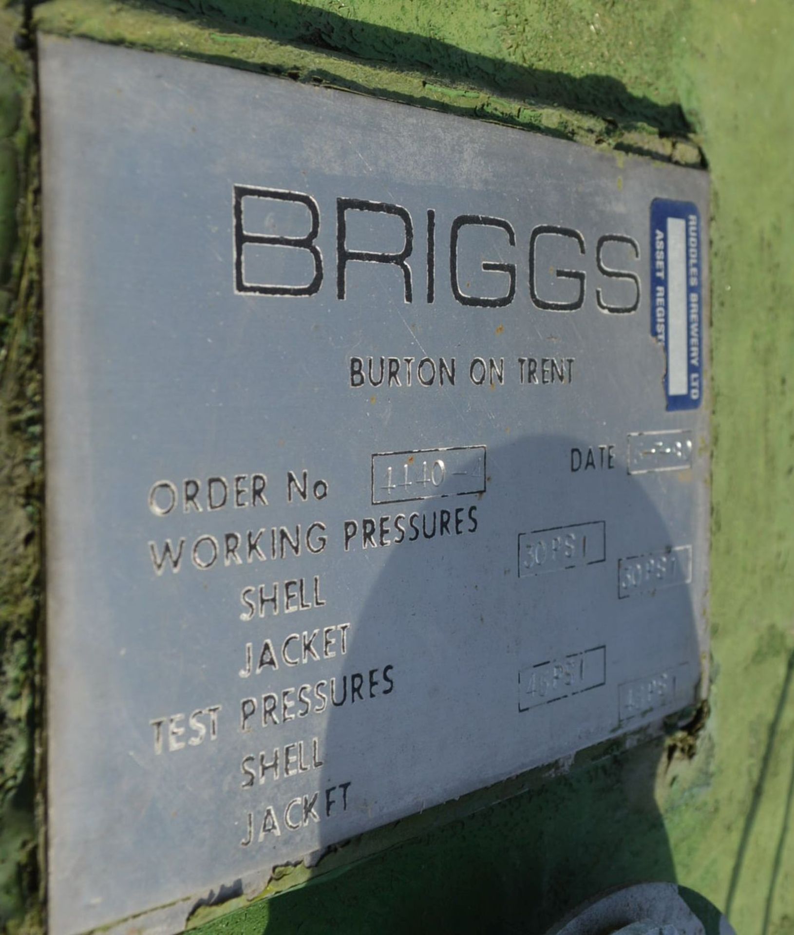 Briggs Insulated Stainless Steel Vertical Storage Tank, approx. 3m dia. x 5.3m deep, working - Image 2 of 5