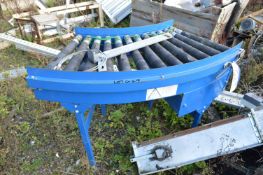 Powered Radius Conveyor Section, with rollers 600mm wide