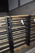 15 Interroll Fabricated Steel Conveyor Stands, each stand approx. 830mm x 1.28m high, on one