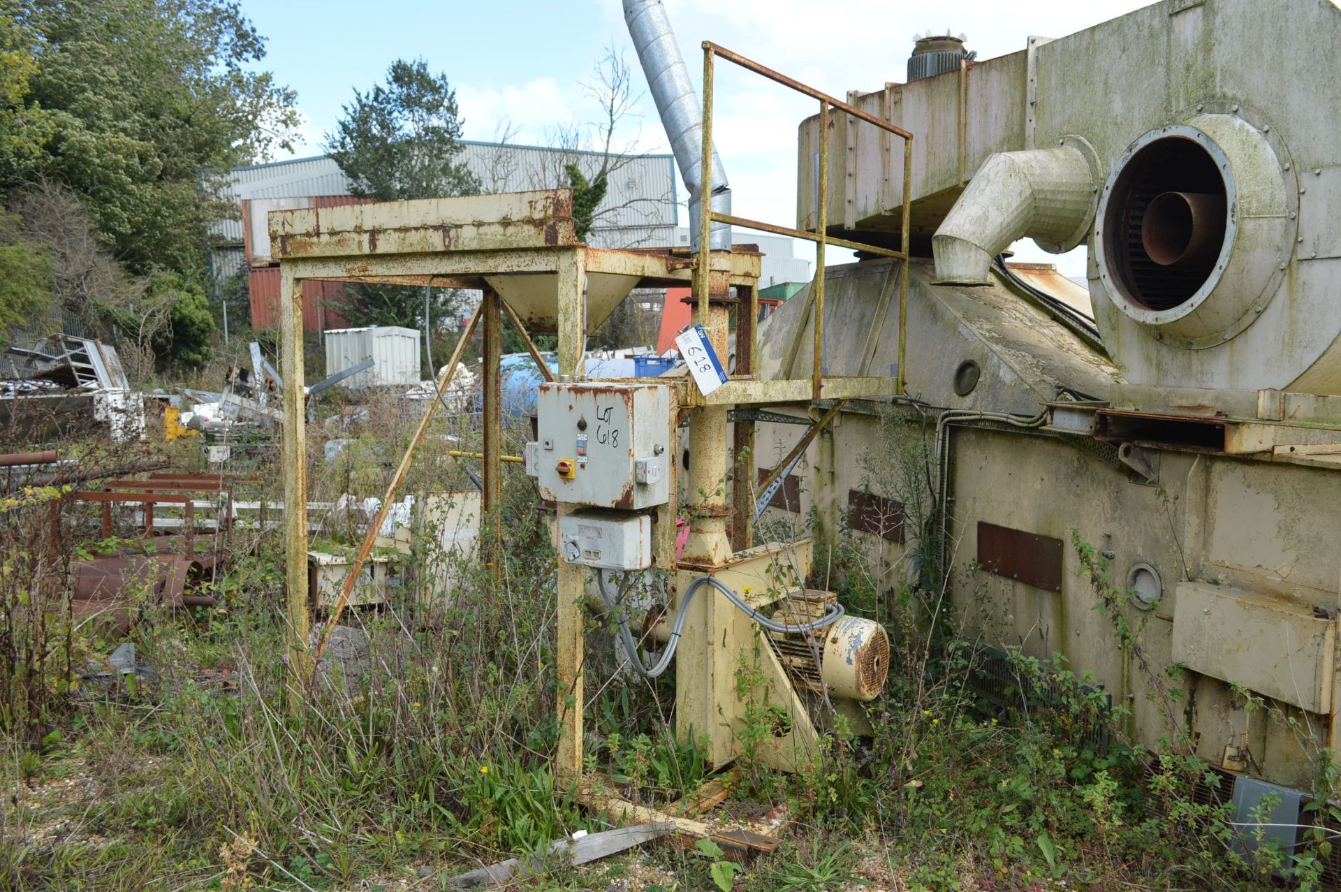 Tote Bin Emptying Stand, with discharge hopper and centrifugal fan - Image 3 of 3