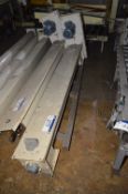 Guttridge 200mm dia. Screw Conveyor, in one section, approx. 2.4m long, with geared electric motor