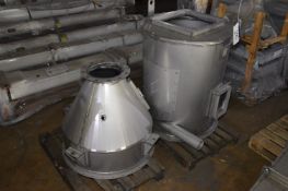 STAINLESS STEEL RECEIVER UNIT, approx. 900mm dia. x approx. 2m deep