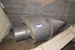 Stainless Steel Cyclone Receiver, approx. 1.1m dia. x 2.5m deep