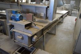 Guttridge STAINLESS STEEL TWIN CHAIN & SCRAPER CONVEYOR, serial no. 594387-10-1, ref. CCF12, year of