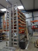 Two x 15 Rise Aluminium Ladders