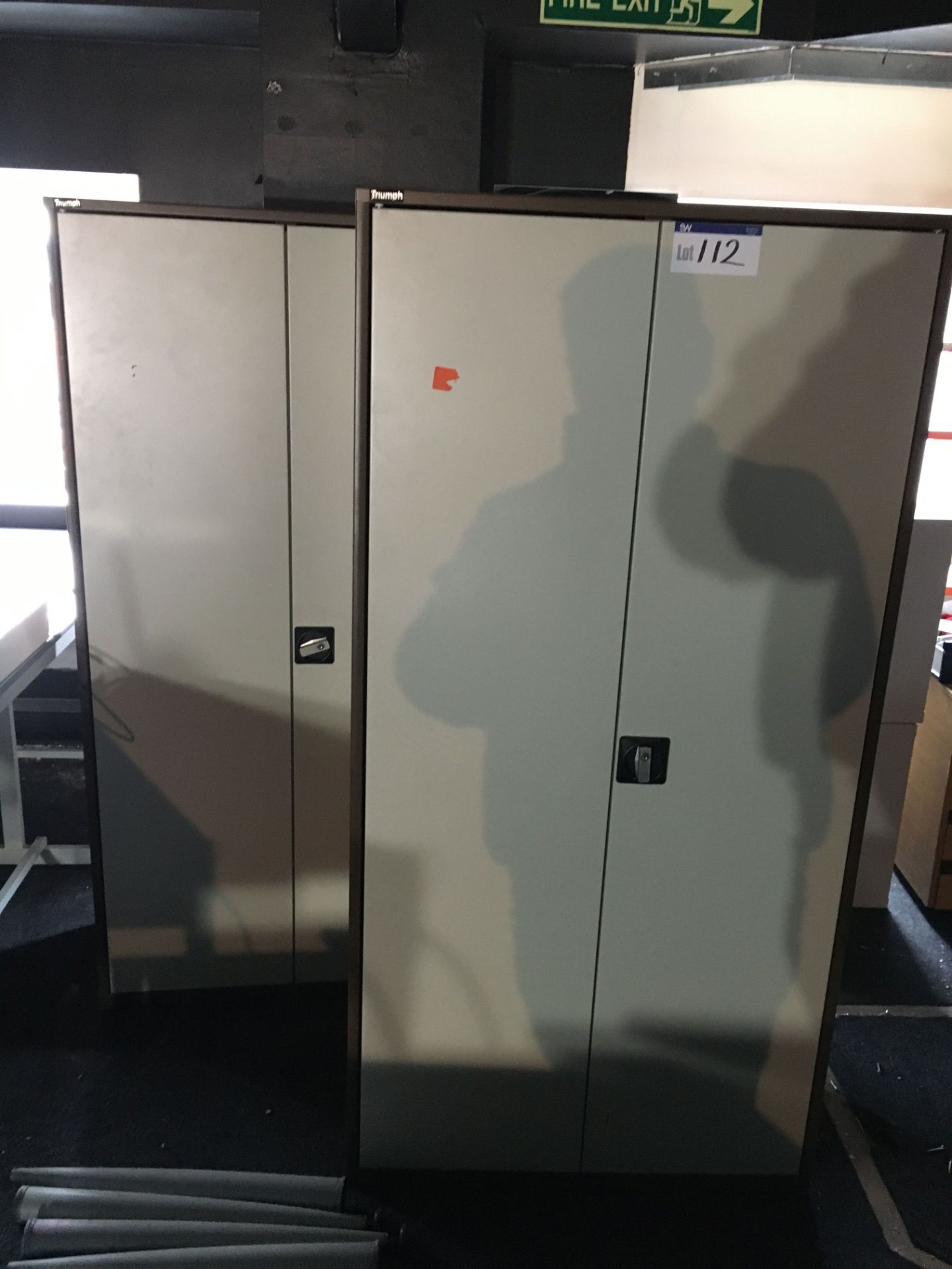 Two Steel Double Door Cabinets