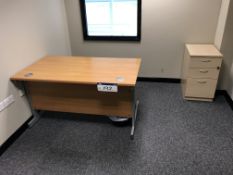 Beech Effect Cantilever Framed Desk, 1400mm, with