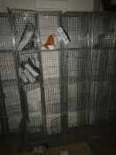 12 x Four Bay Galvanised Mesh Storage Units, each