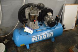 Nuair NB7-200 FT5.5 Receiver Mounted Air Compressor, 200 litre tank, Serial Number. 189032, Year