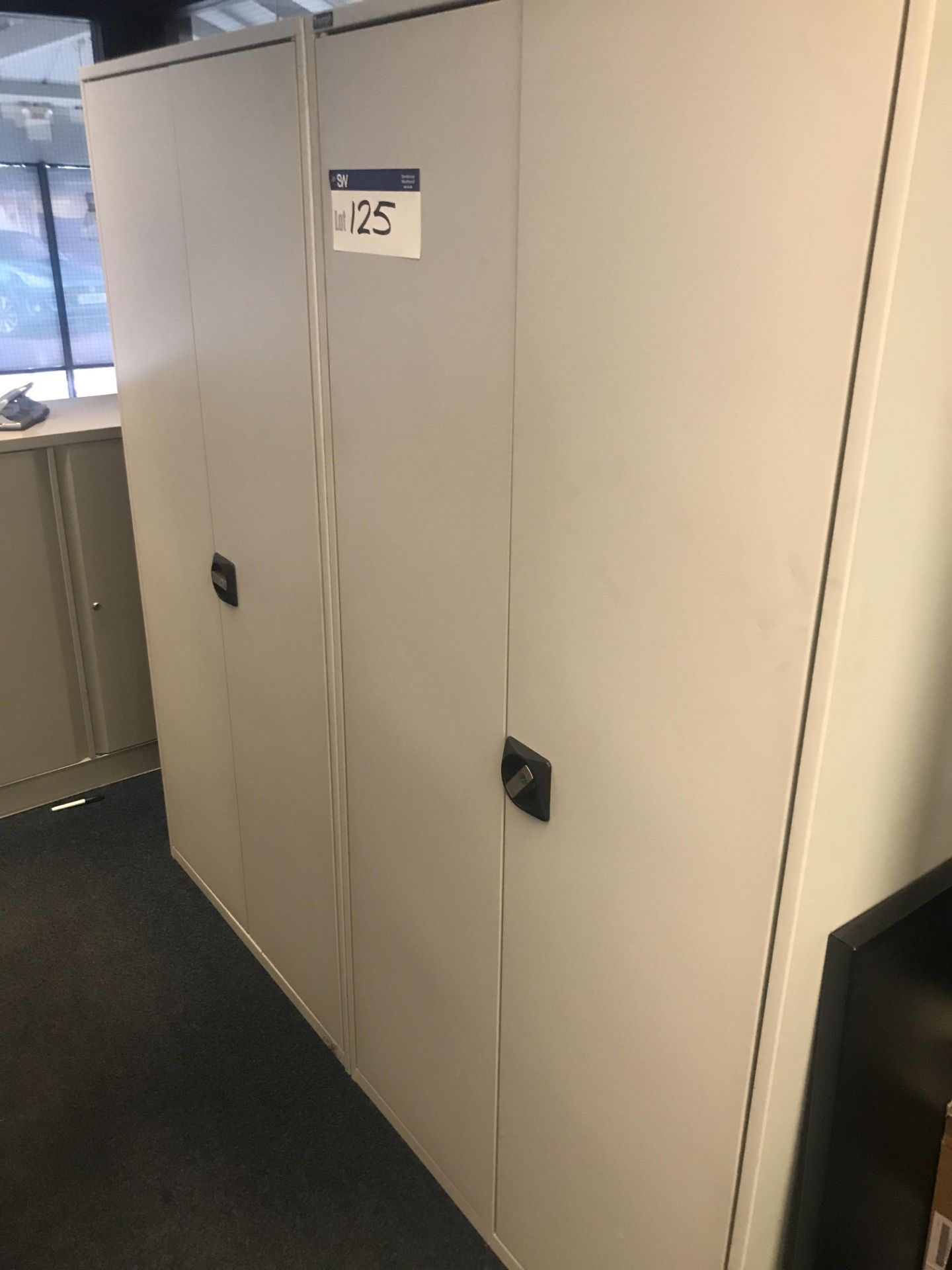 Two Steel Double Door Cabinets