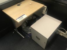 Cantilever Framed Desk & Filing Cabinet