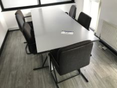 Boardroom Table, with nine assorted chairs