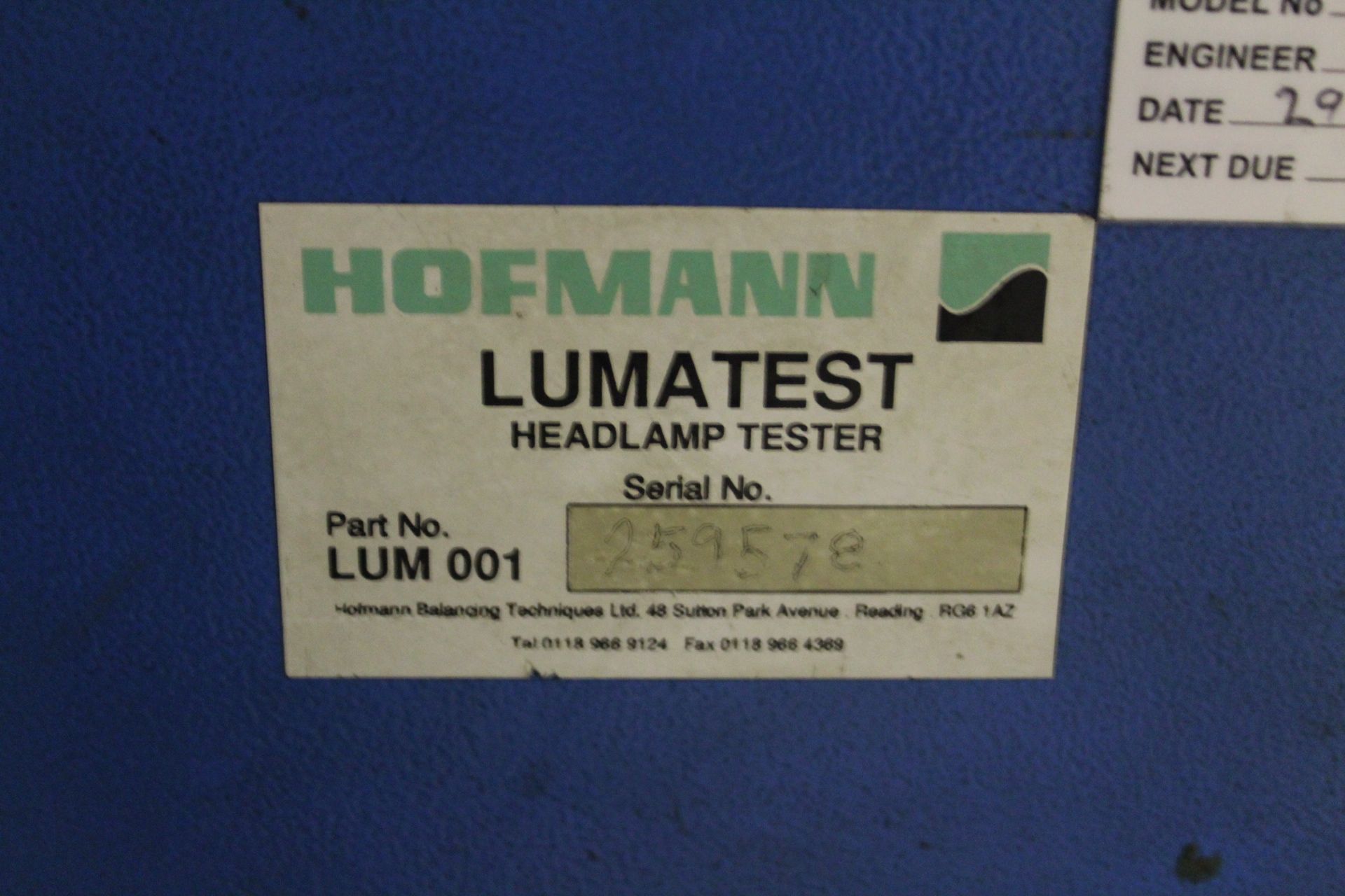 Hofmann Lumatest Headlamp Beam Aligner, serial no. - Image 2 of 2