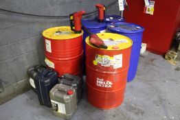 Two Shell Helix Ultra Engine Oil Part Drums, with