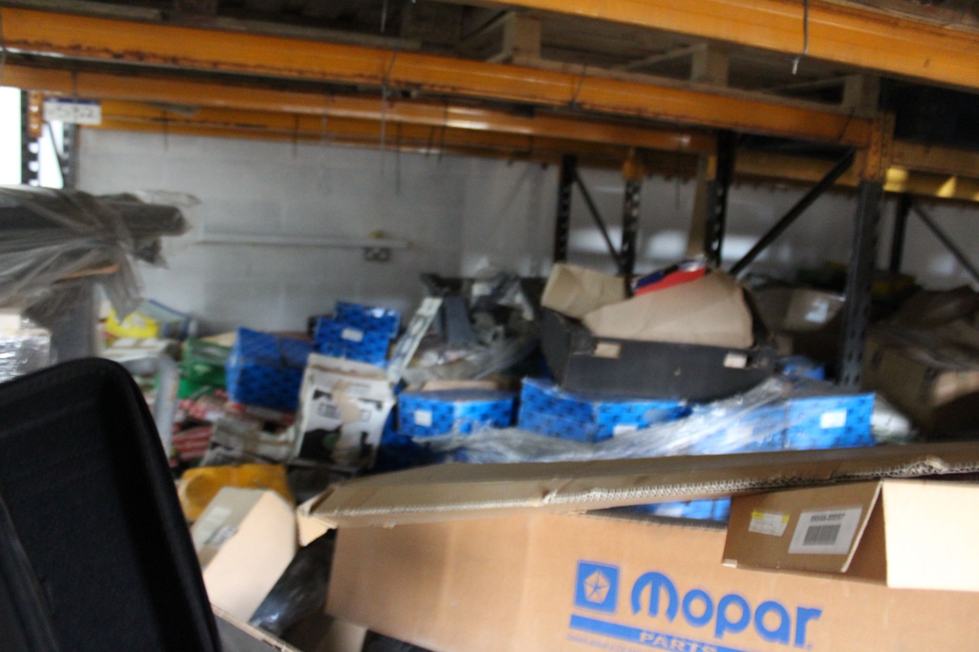 ASSORTED CAR PARTS, under four bays of racking (in - Image 9 of 14
