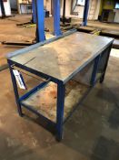Mobile Steel Framed Bench (lot located at Border C