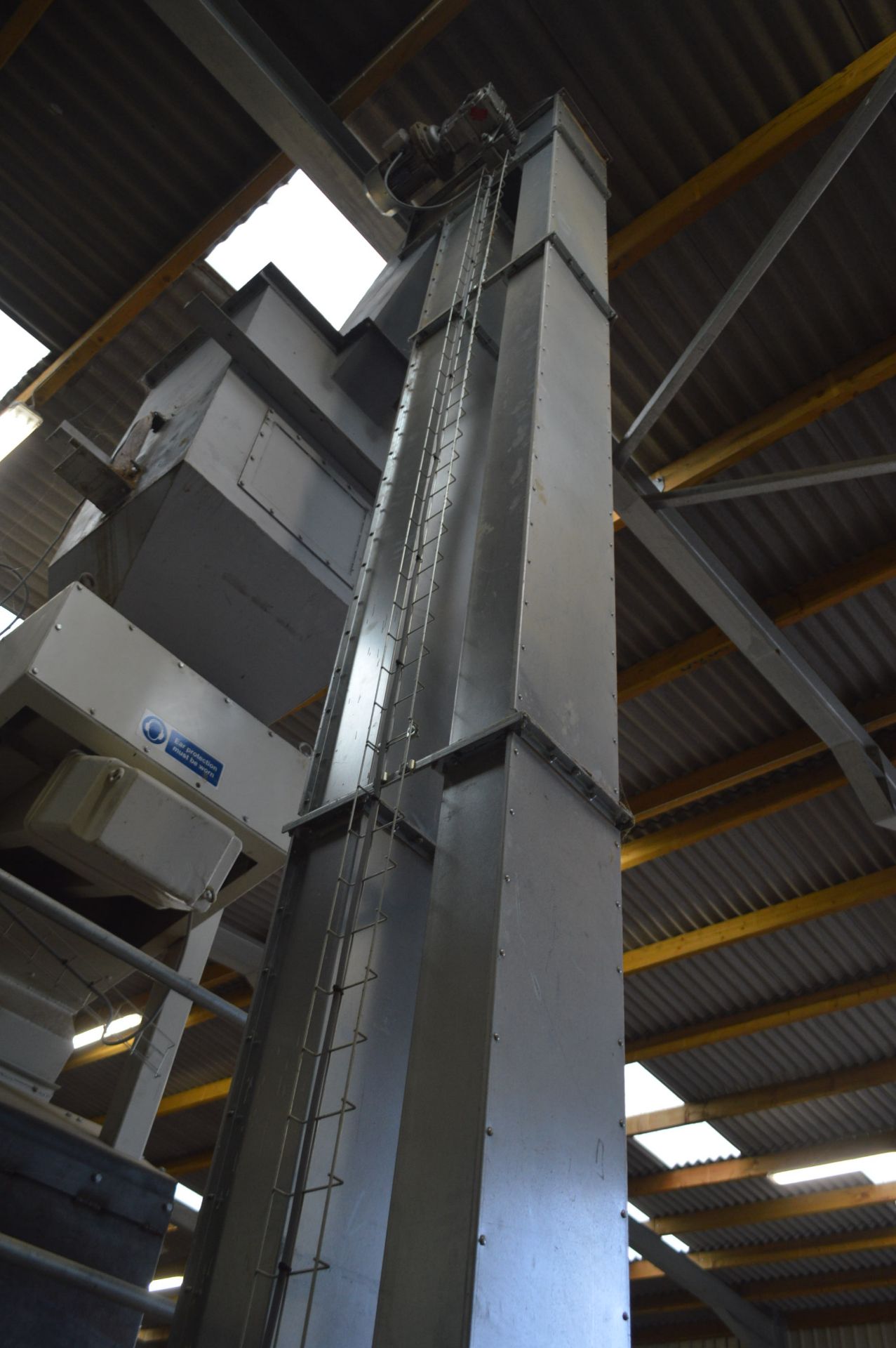 Perry GALVANISED STEEL CASED BELT & BUCKET ELEVATOR, 280mm wide on casing, approx. 6m centres - Image 2 of 2