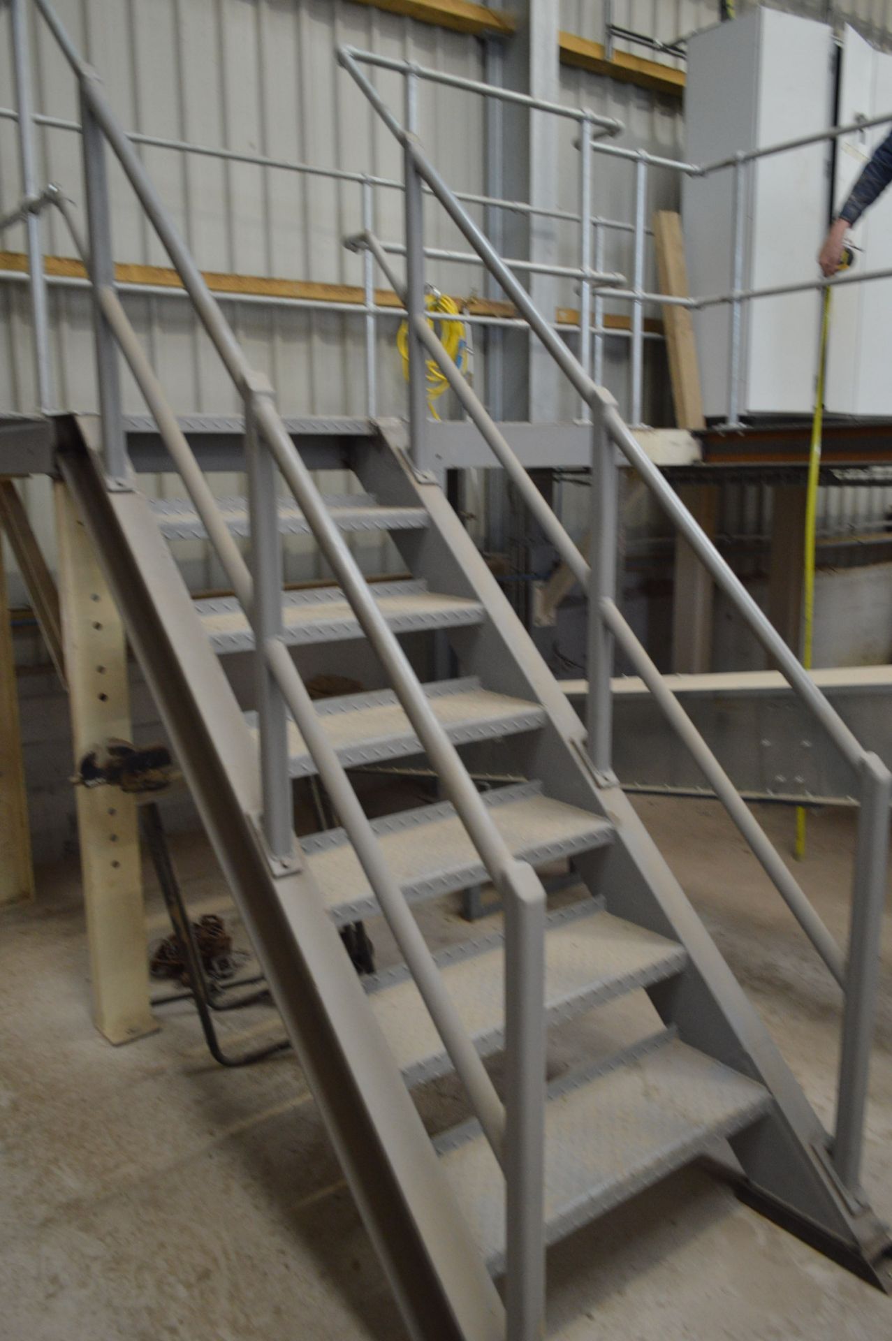 BOLTED STEEL MEZZANINE FLOOR PLANT ENTABLATURE, approx. 6.3m x 6m x 1.8m high, with chequer plate - Image 3 of 5